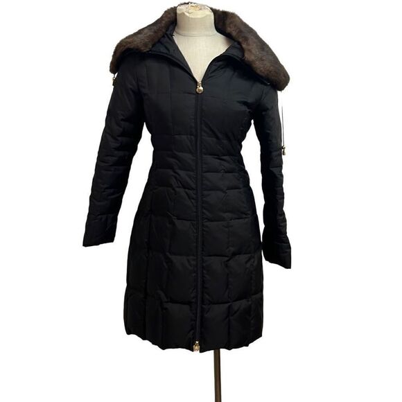 Laundry by Design Black Down Long Puffer Coat Size Small - Picture 1 of 15
